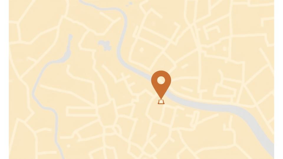 Mapa estático do centro histórico de Lisboa indicando a localização da oficina de móveis artesanais.